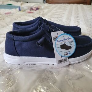 32 Degrees Women's Navy Canvas Cushion Boat Shoes